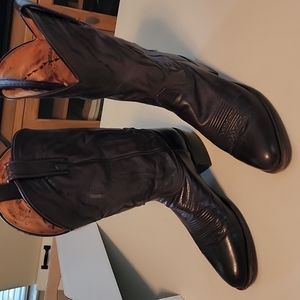 (15) Mens Lucchese 2000 black cherry boots size 8D